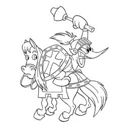 Раскраска: Woody Woodpecker (Персонажи Мультфильмов) #28428 - Бесплатные раскраски для печати