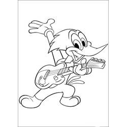 Раскраска: Woody Woodpecker (Персонажи Мультфильмов) #28429 - Бесплатные раскраски для печати