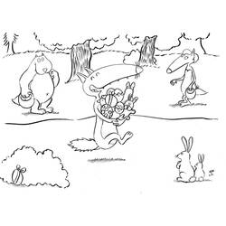 Раскраска: Волк Азу (Мультфильмы и Анимационные Шоу) #217252 - Бесплатные раскраски для печати