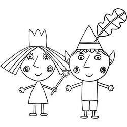 Раскраска: Ben и Holly's Little Kingdom (Мультфильмы и Анимационные Шоу) #199084 - Бесплатные раскраски для печати