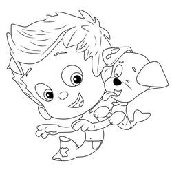 Раскраски: Bubble Guppies - Бесплатные раскраски для печати