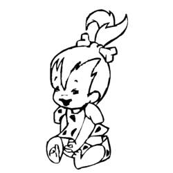 Раскраска: Флинтстоуны (Мультфильмы и Анимационные Шоу) #29587 - Бесплатные раскраски для печати