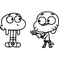 Раскраска: Gumball (Мультфильмы и Анимационные Шоу) #188494 - Бесплатные раскраски для печати