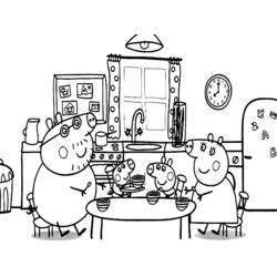 Раскраска: Peppa Pig (Мультфильмы и Анимационные Шоу) #43957 - Бесплатные раскраски для печати