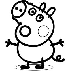 Раскраска: Peppa Pig (Мультфильмы и Анимационные Шоу) #44009 - Бесплатные раскраски для печати
