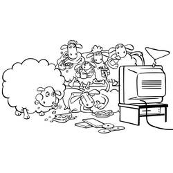 Раскраски: Барашек Шон - Бесплатные раскраски для печати