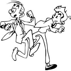 Раскраски: Spirou и Fantasio - Бесплатные раскраски для печати