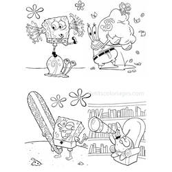 Раскраска: SquareBob SquarePants (Мультфильмы и Анимационные Шоу) #33417 - Бесплатные раскраски для печати