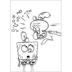 Раскраска: SquareBob SquarePants (Мультфильмы и Анимационные Шоу) #33462 - Бесплатные раскраски для печати