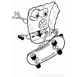 Раскраска: SquareBob SquarePants (Мультфильмы и Анимационные Шоу) #33571 - Бесплатные раскраски для печати