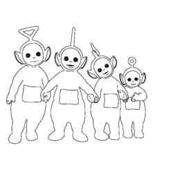 Раскраски: Teletubbies - Бесплатные раскраски для печати