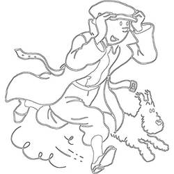 Раскраска: Tintin (Мультфильмы и Анимационные Шоу) #25828 - Бесплатные раскраски для печати