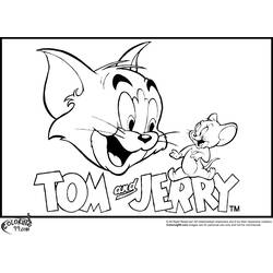 Раскраска: Том и Джерри (Мультфильмы и Анимационные Шоу) #24180 - Бесплатные раскраски для печати