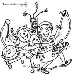 Раскраска: Tom-Tom и Nana (Мультфильмы и Анимационные Шоу) #211339 - Бесплатные раскраски для печати