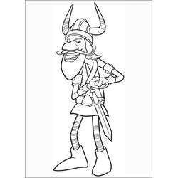 Раскраска: Vic Le Viking (Мультфильмы и Анимационные Шоу) #207025 - Бесплатные раскраски для печати