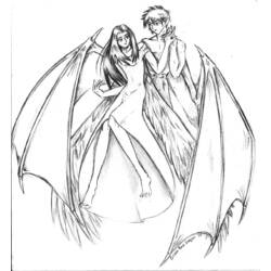 Раскраска: Ангел (Персонажи) #86418 - Бесплатные раскраски для печати