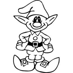 Раскраски: Эльф - Бесплатные раскраски для печати