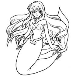 Раскраска: Русалка (Персонажи) #147270 - Бесплатные раскраски для печати