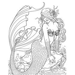Раскраска: Русалка (Персонажи) #147320 - Бесплатные раскраски для печати