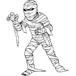 Раскраски: Mummy - Бесплатные раскраски для печати