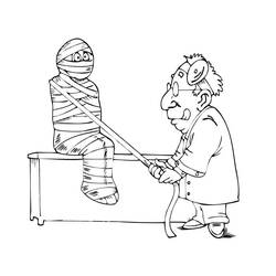 Раскраска: Mummy (Персонажи) #147664 - Бесплатные раскраски для печати