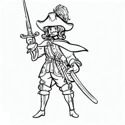Раскраска: Мушкетёр (Персонажи) #191148 - Бесплатные раскраски для печати