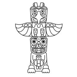 Раскраски: Индеец - Бесплатные раскраски для печати