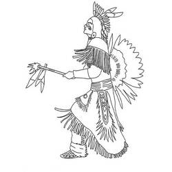 Раскраска: Индеец (Персонажи) #181241 - Бесплатные раскраски для печати