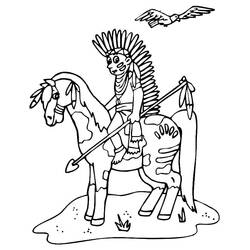 Раскраска: Индеец (Персонажи) #181246 - Бесплатные раскраски для печати