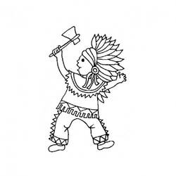 Раскраска: Индеец (Персонажи) #181263 - Бесплатные раскраски для печати