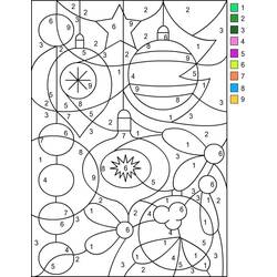 Раскраска: Волшебная рождественская раскраска (Раскраска по Номерам) #200763 - Бесплатные раскраски для печати
