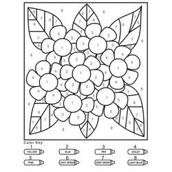 Раскраски: Цветы раскраска по номерам - Бесплатные раскраски для печати