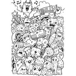 Раскраски: Дудл-арт - Бесплатные раскраски для печати