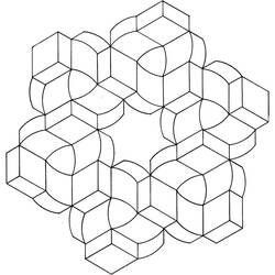 Раскраски: Оптическая иллюзия - Бесплатные раскраски для печати