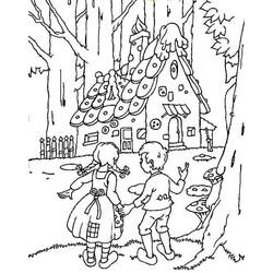 Раскраски: Гензель и Гретель - Бесплатные раскраски для печати