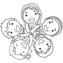 Раскраска: Дружба (Семья и Друзья) #193098 - Бесплатные раскраски для печати