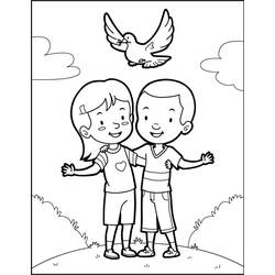 Раскраска: Дружба (Семья и Друзья) #193103 - Бесплатные раскраски для печати