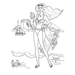 Раскраска: Девушка (Семья и Друзья) #180935 - Бесплатные раскраски для печати