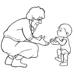 Раскраска: Бабушка и дедушка (Семья и Друзья) #150629 - Бесплатные раскраски для печати