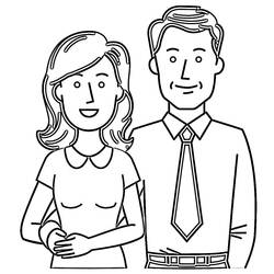 Раскраска: Мама и папа (Семья и Друзья) #217771 - Бесплатные раскраски для печати
