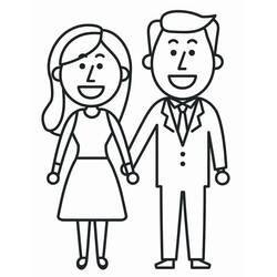 Раскраска: Мама и папа (Семья и Друзья) #217774 - Бесплатные раскраски для печати