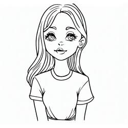 Раскраска: Девочка-подросток (Семья и Друзья) #194492 - Бесплатные раскраски для печати
