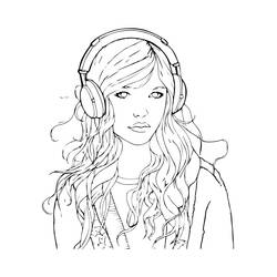 Раскраска: Девочка-подросток (Семья и Друзья) #194498 - Бесплатные раскраски для печати