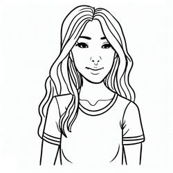 Раскраска: Девочка-подросток (Семья и Друзья) #194503 - Бесплатные раскраски для печати