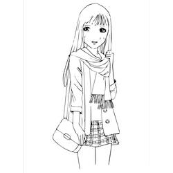 Раскраска: Девочка-подросток (Семья и Друзья) #194504 - Бесплатные раскраски для печати
