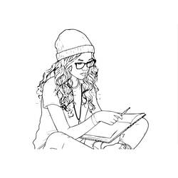 Раскраска: Девочка-подросток (Семья и Друзья) #194507 - Бесплатные раскраски для печати