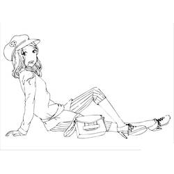 Раскраска: Девочка-подросток (Семья и Друзья) #194519 - Бесплатные раскраски для печати