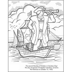 Раскраски: Christophe Colomb - Бесплатные раскраски для печати