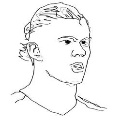 Раскраска: Erling Haaland (Знаменитые люди) #187079 - Бесплатные раскраски для печати