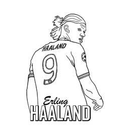 Раскраска: Erling Haaland (Знаменитые люди) #187080 - Бесплатные раскраски для печати